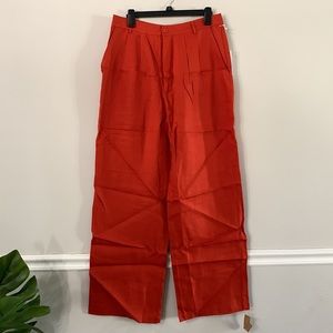 NEW REFORMATION VESTA PANT IN BLOOD ORANGE SIZE:10
